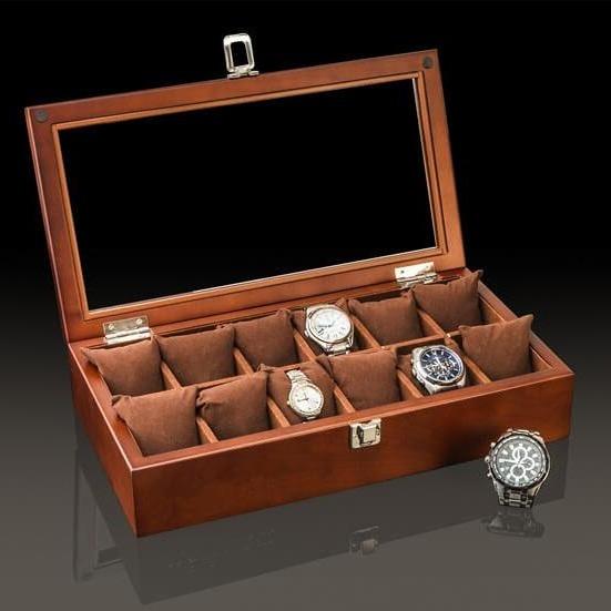 Real wood best sale watch box