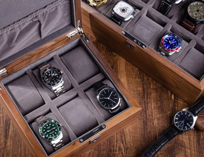 Buy Luxury Watch Box 3 Slot Leather Round Organizer Box Case 1pc Online