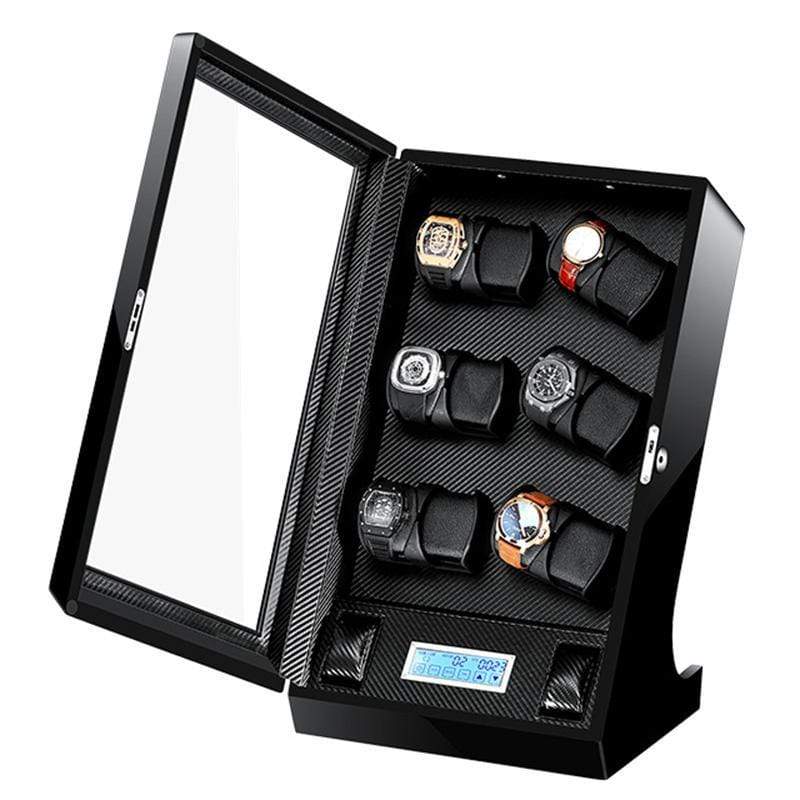 Black Automatic watch winder <br/>10 SLOTS