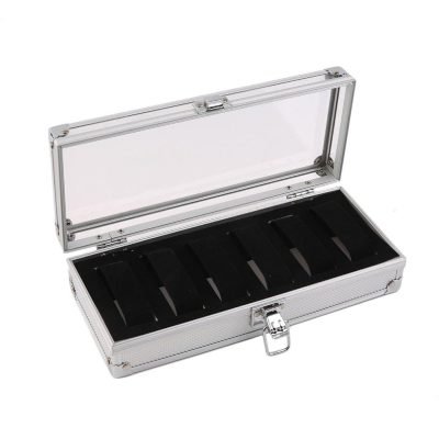 ALUMINIUM WATCH BOX 6 SLOTS