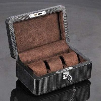 CARBON FIBER WATCH BOX WITH LOCK3 SLOTS