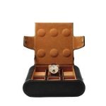 GENUINE LEATHER TRAVEL CASE FOR WATCH 6 SLOTS