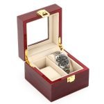 RED WOOD WATCH BOX  2 SLOTS