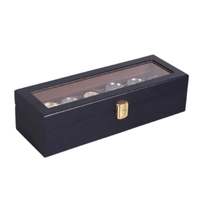 STORAGE BOX FOR WATCHES  6 SLOTS