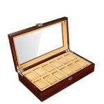 WOODEN WATCH BOX FOR STORAGE 12 SLOTS